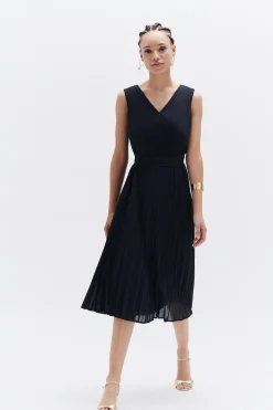 Sale Robe Mini Bleu Marine Femme Robes