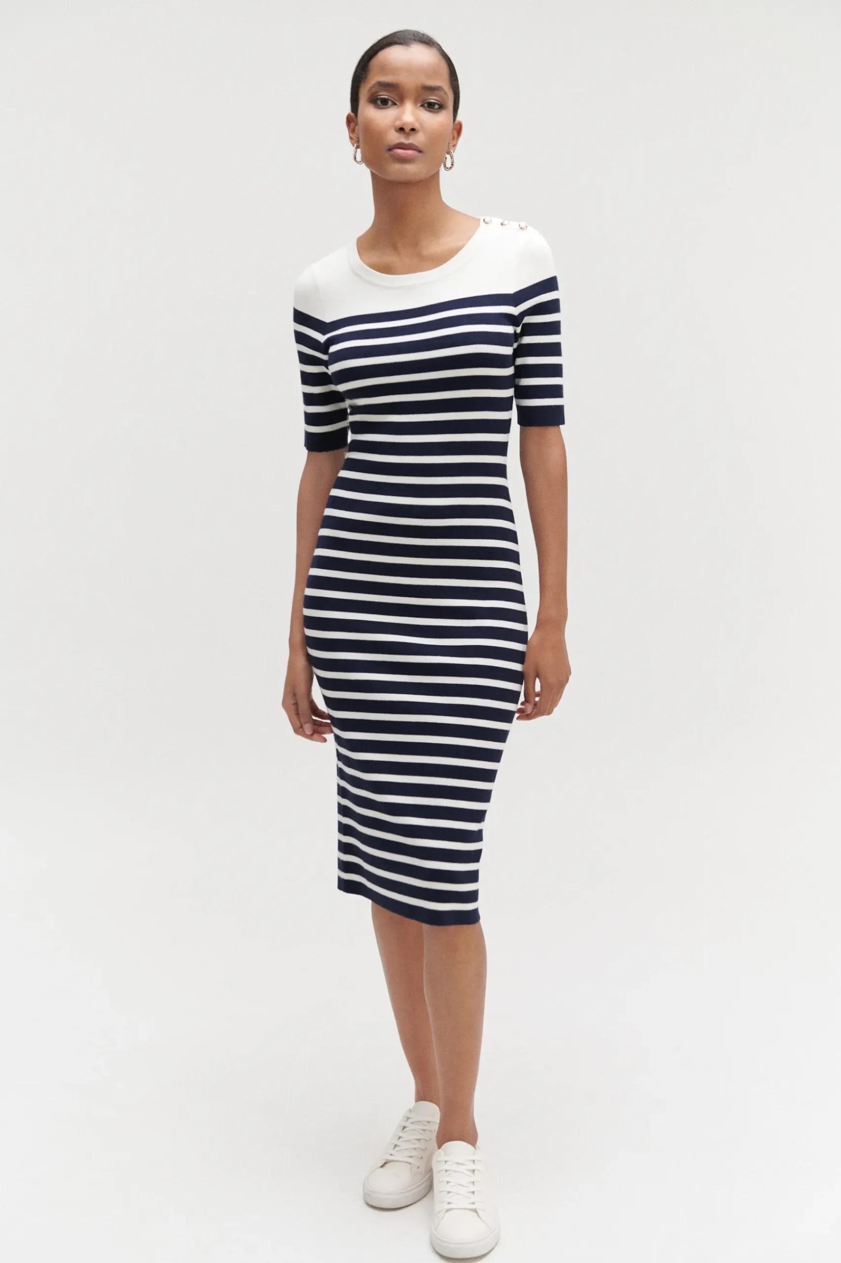 New Robe Pull Oceane Facon Mariniere Femme Robes