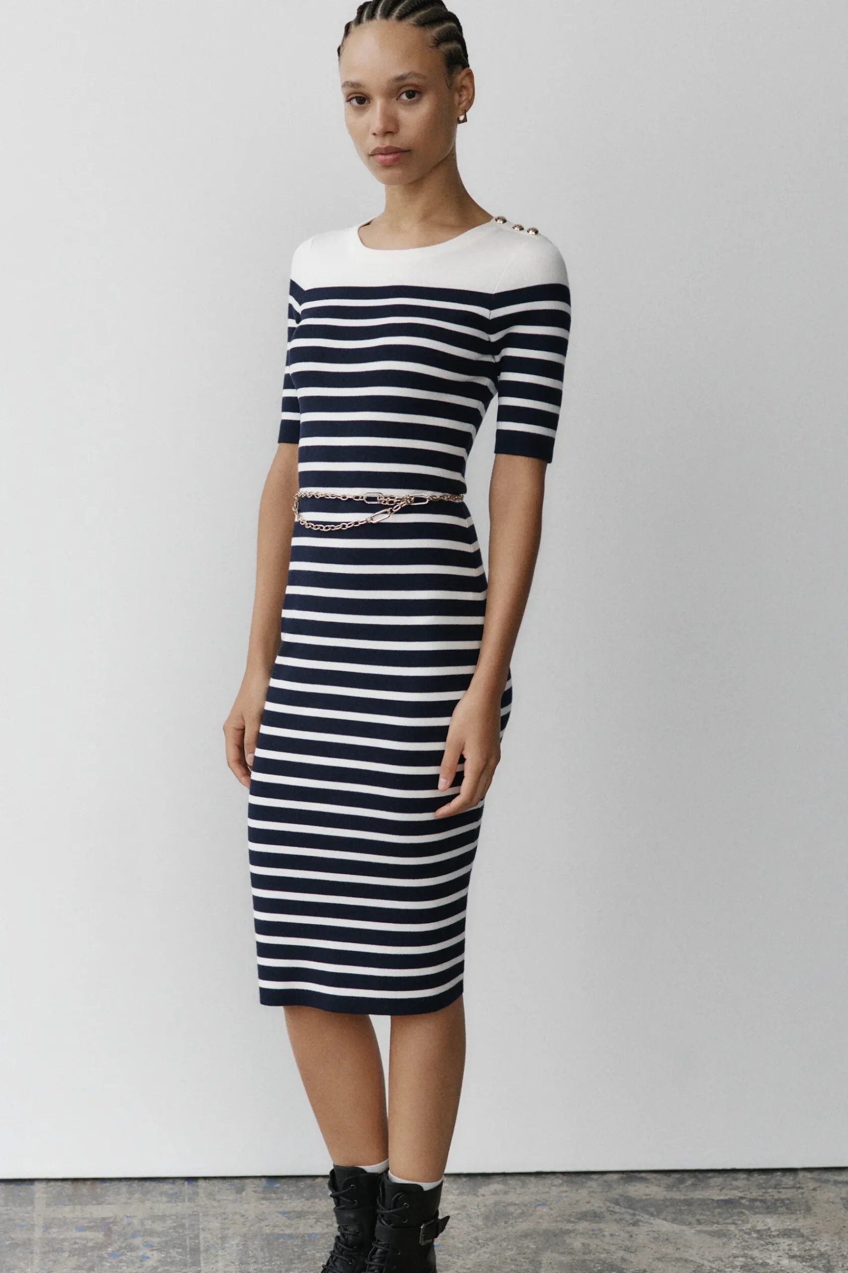 New Robe Pull Oceane Facon Mariniere Femme Robes