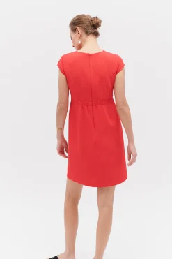 Hot Robe Structuree Myra Rouge Femme Robes