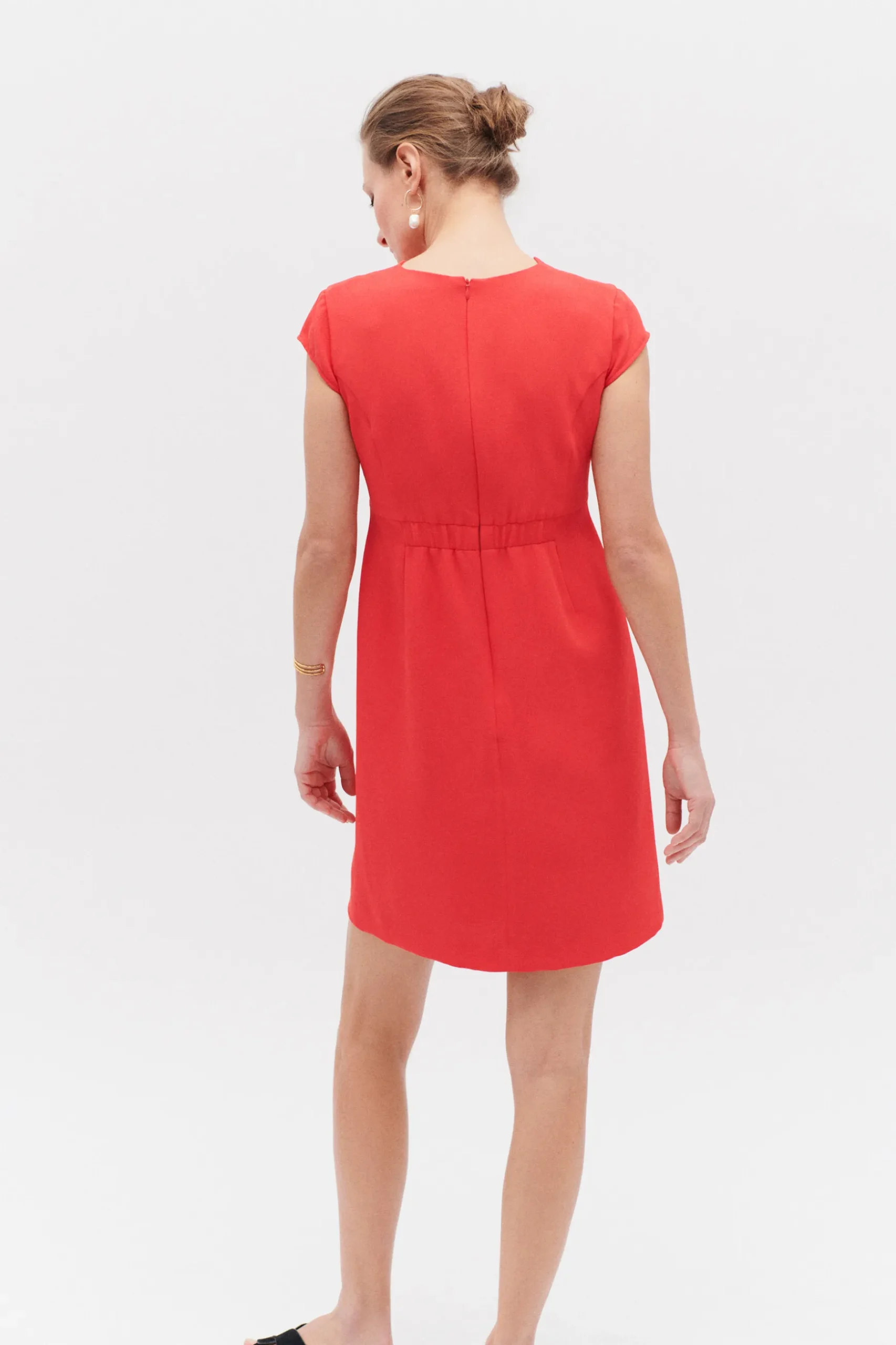 Hot Robe Structuree Myra Rouge Femme Robes