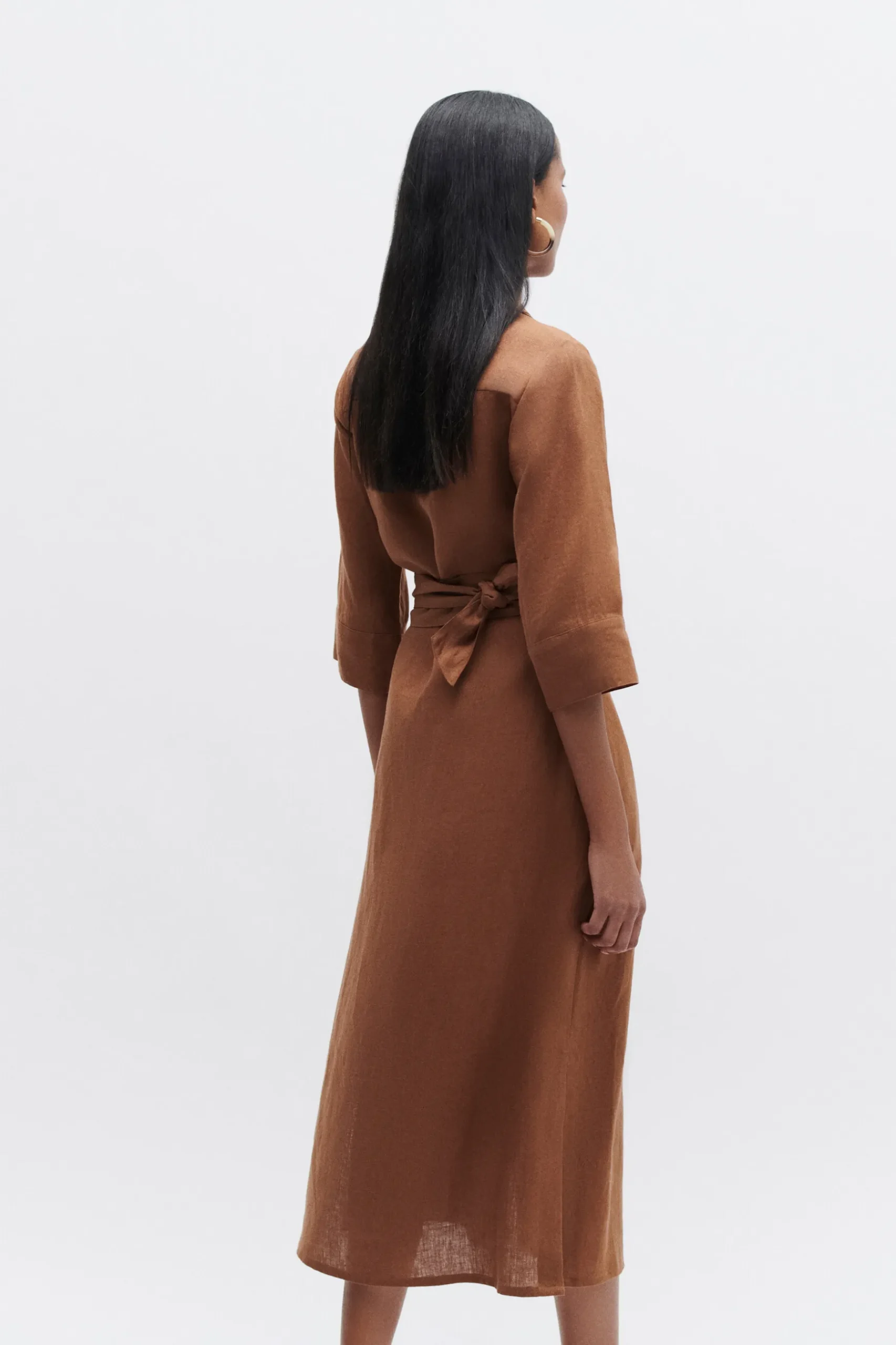 Sale Robe Yana 100% Lin Femme Robes