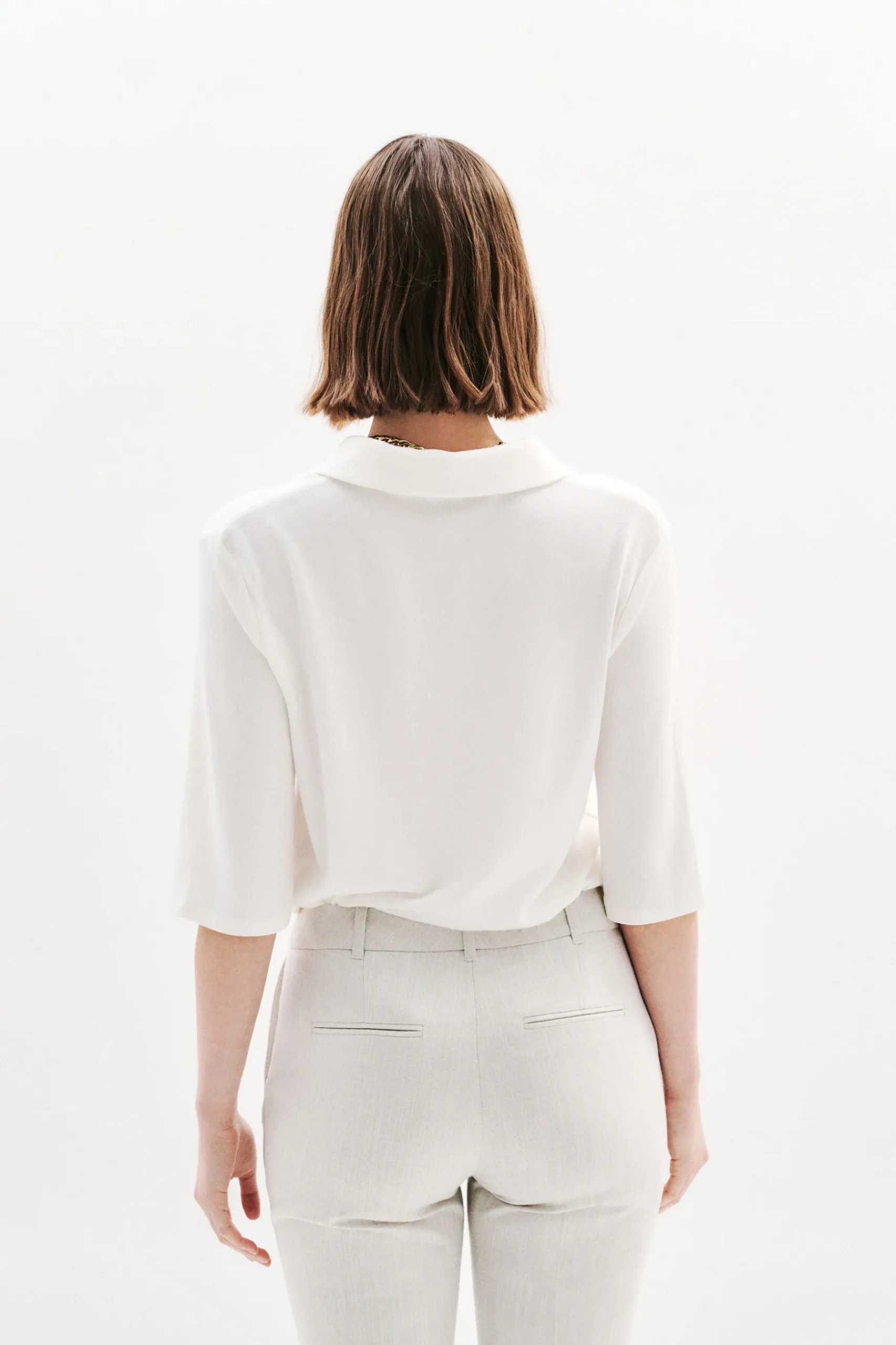 New Tee Shirt Elisa Ivoire Femme Tops Et T-Shirts