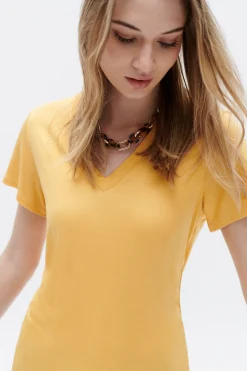 Best Sale T-Shirt Anita Jaune Or Femme Tops Et T-Shirts