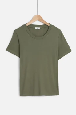 Cheap Tshirt Anna Vert Kaki Femme Tops Et T-Shirts