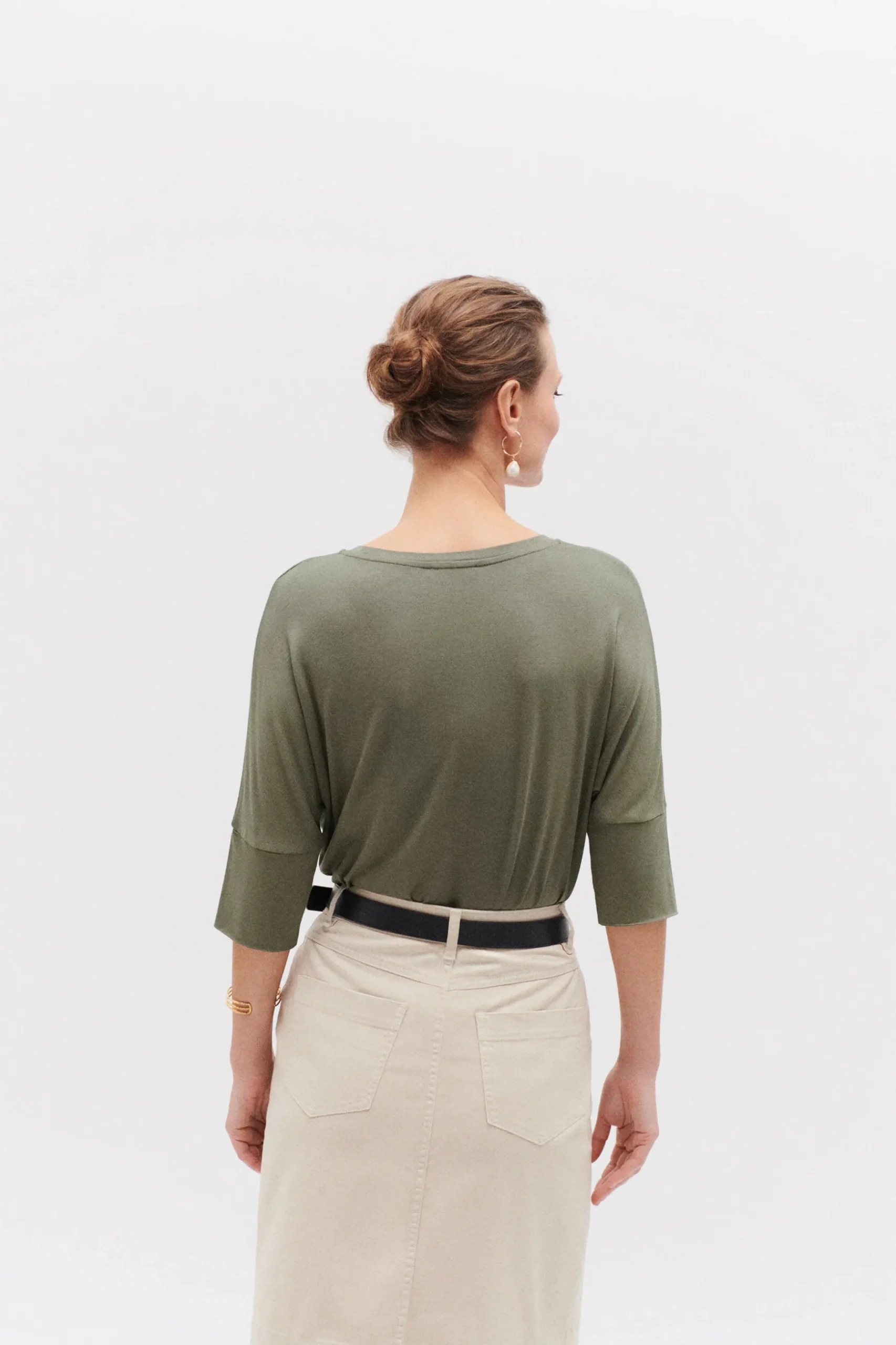 Flash Sale T-Shirt Becky Vert Kaki Femme Tops Et T-Shirts
