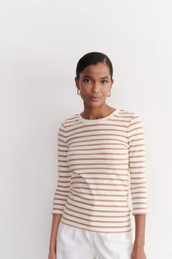 Cheap T-Shirt Bento B Camel Femme Tops Et T-Shirts