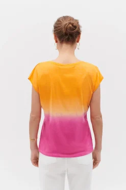 Fashion Tshirt Danae Orange Femme Tops Et T-Shirts