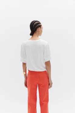 Fashion Tshirt Edda Ivoire Femme Tops Et T-Shirts