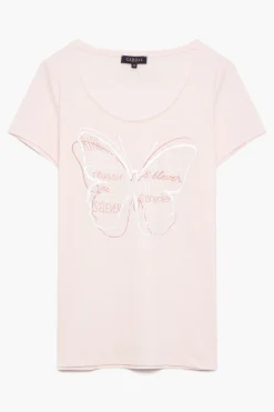 Hot T-Shirt Jamelia Rose Pastel Femme Tops Et T-Shirts