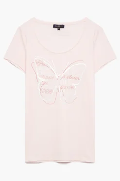 Hot T-Shirt Jamelia Rose Pastel Femme Tops Et T-Shirts