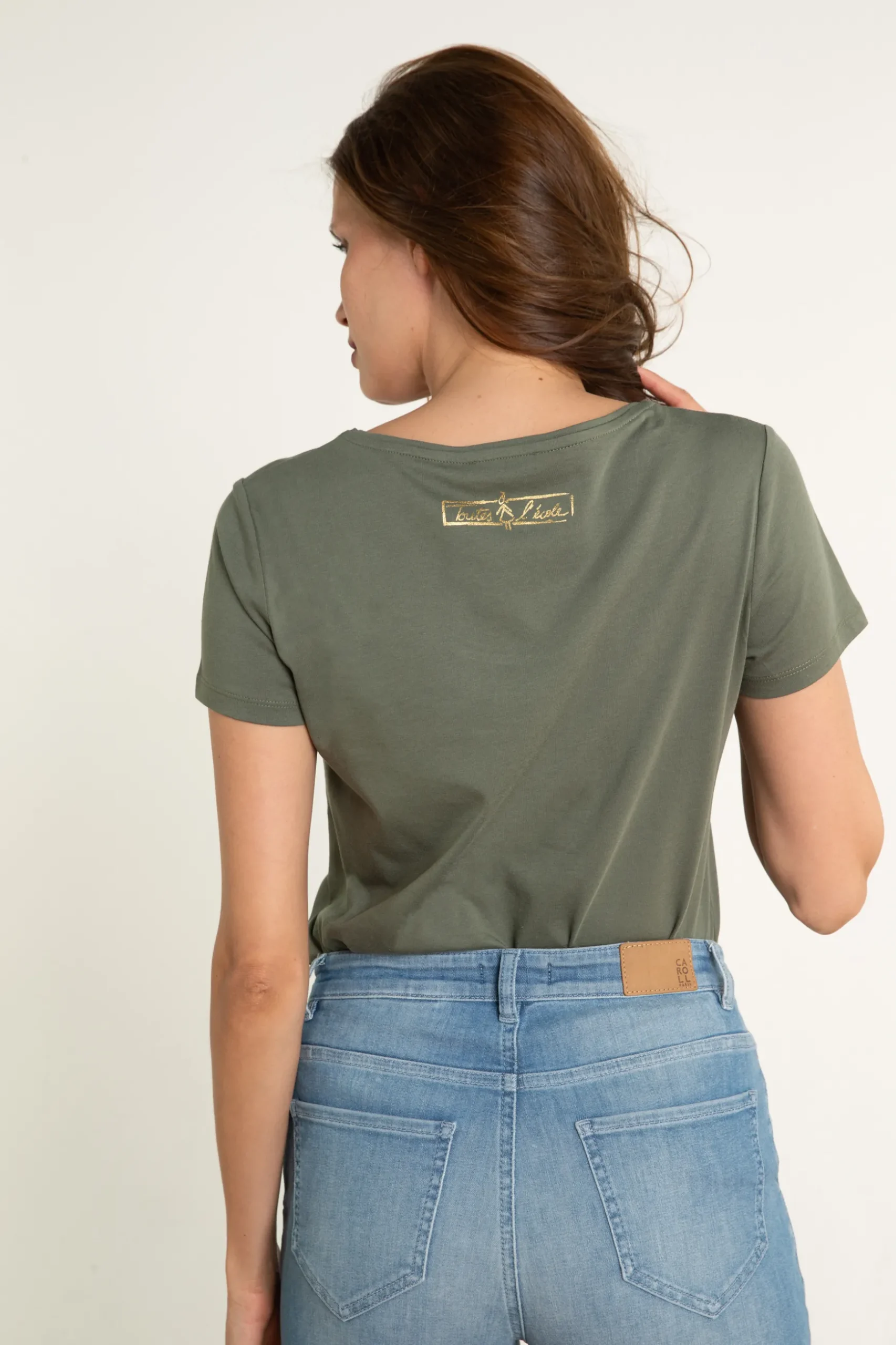 New T-Shirt Jamelia Vert Kaki Femme Tops Et T-Shirts