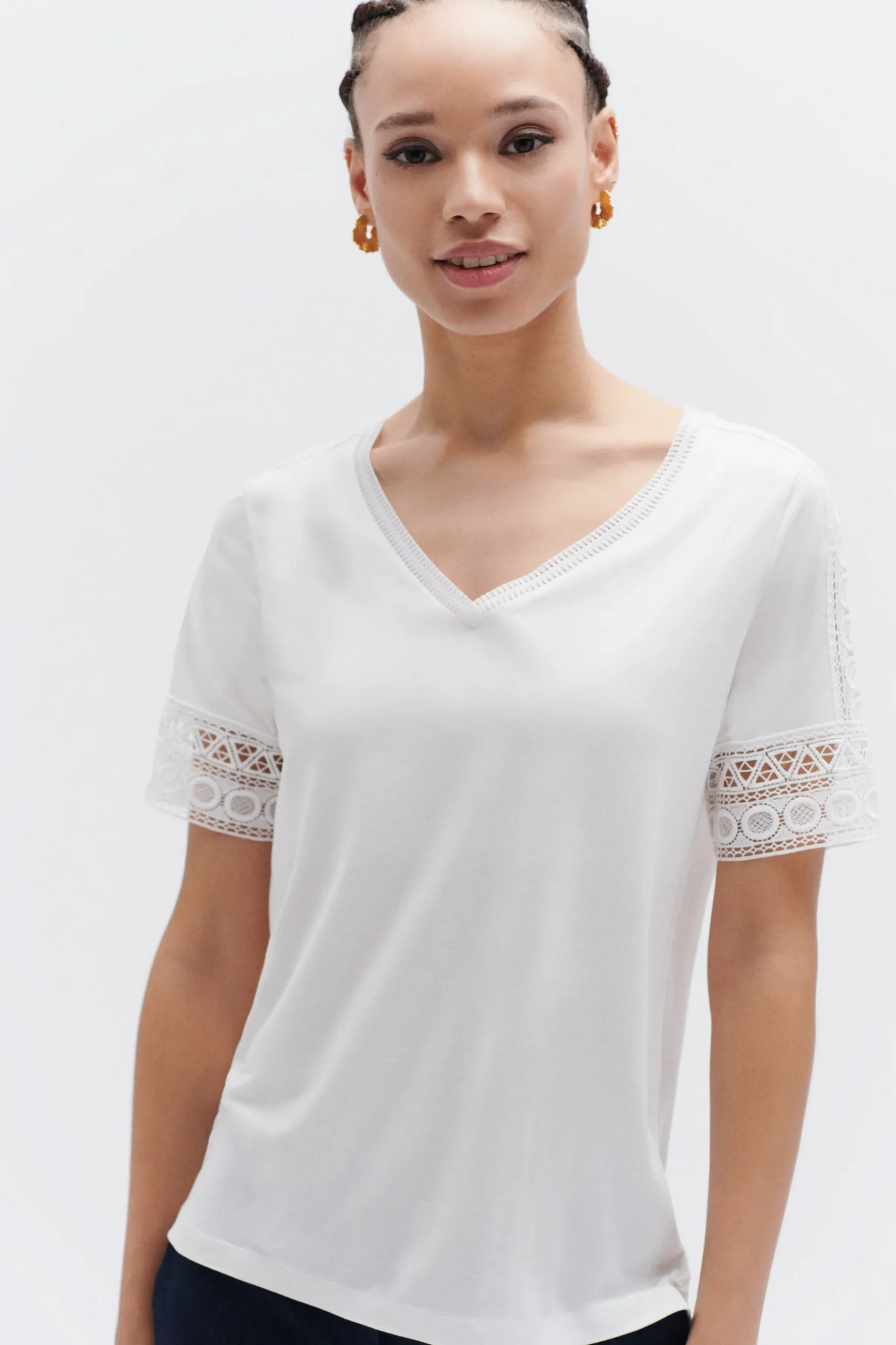 Fashion Tshirt Julia Ivoire Femme Tops Et T-Shirts