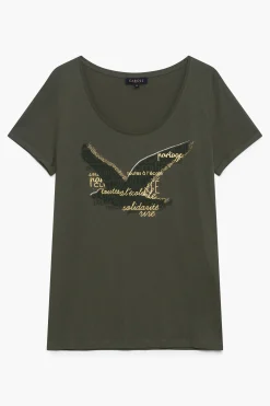 Best T-Shirt Maddy Vert Kaki Femme Tops Et T-Shirts