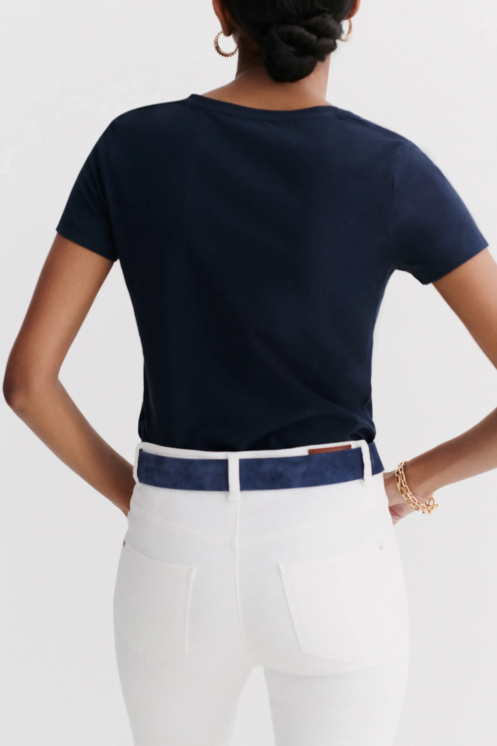 Shop T-Shirt Manon Bleu Marine Femme Tops Et T-Shirts