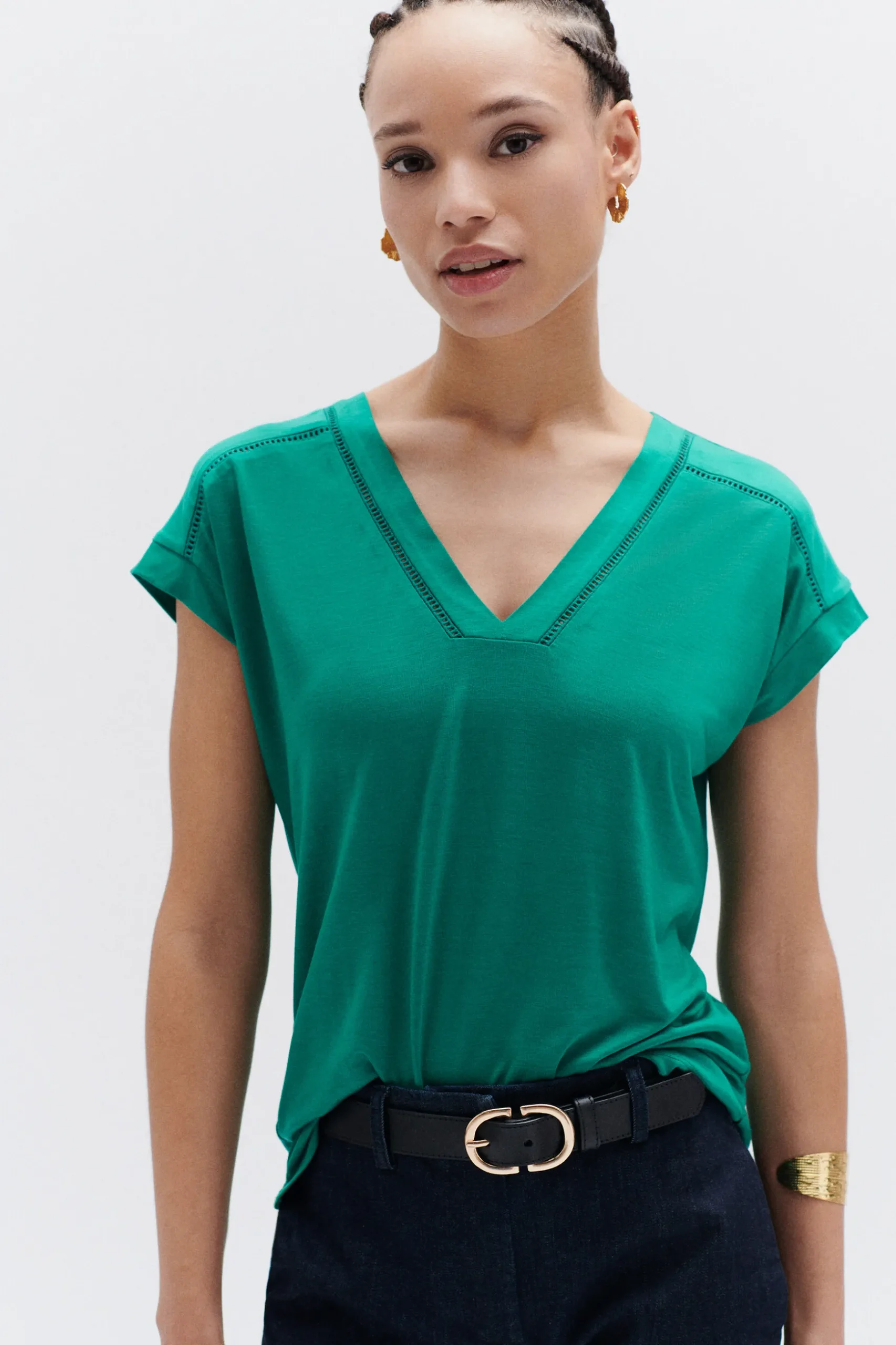 Discount Tshirt Mariane Vert Emeraude Femme Tops Et T-Shirts