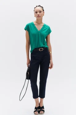 Discount Tshirt Mariane Vert Emeraude Femme Tops Et T-Shirts