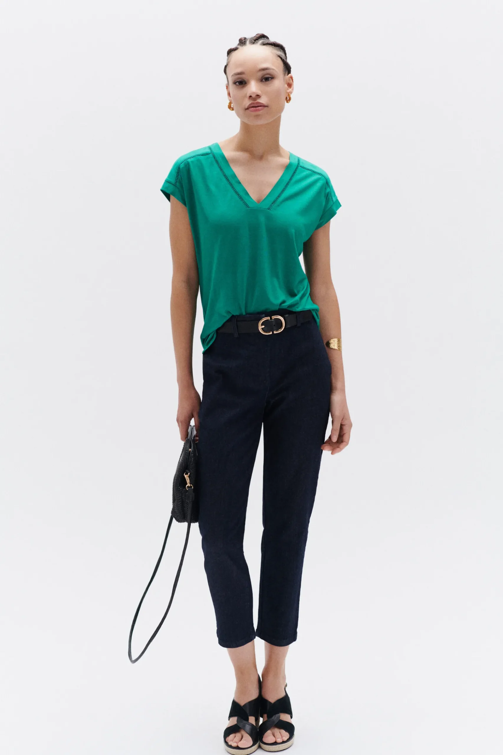 Discount Tshirt Mariane Vert Emeraude Femme Tops Et T-Shirts