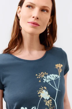 Outlet T-Shirt Maxine Bleu Marine Femme Tops Et T-Shirts