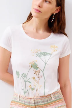 Online T-Shirt Maxine Ivoire Femme Tops Et T-Shirts