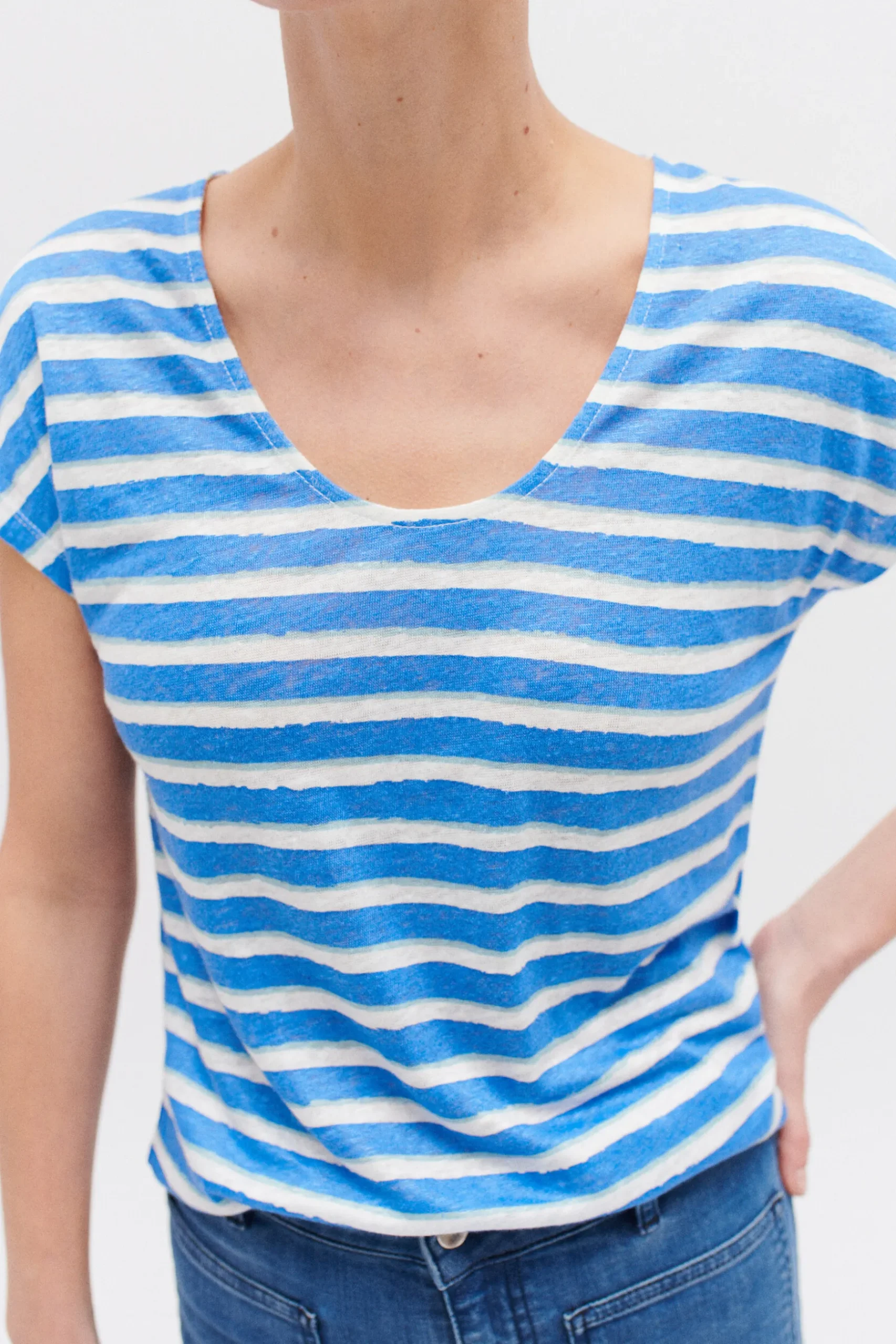 Shop T-Shirt Murina 100% Lin Femme Tops Et T-Shirts