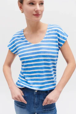 Shop T-Shirt Murina 100% Lin Femme Tops Et T-Shirts