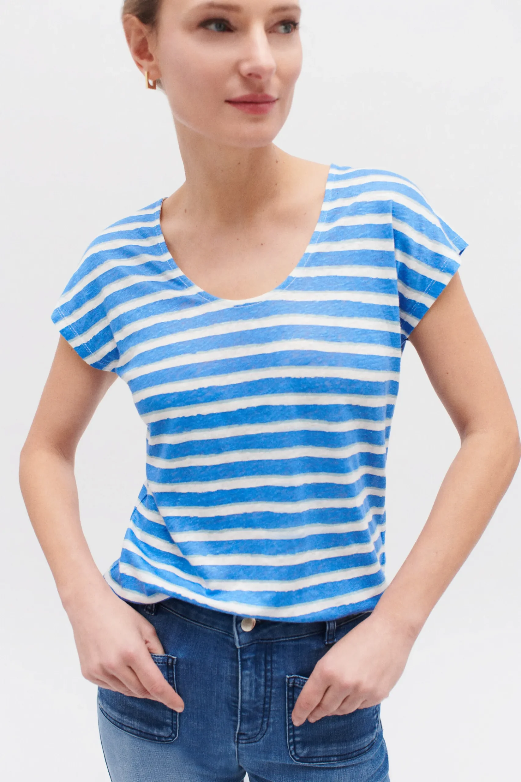 Shop T-Shirt Murina 100% Lin Femme Tops Et T-Shirts