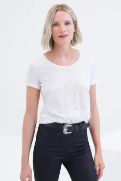 Best Sale T-Shirt Nessa Blanc Femme Tops Et T-Shirts