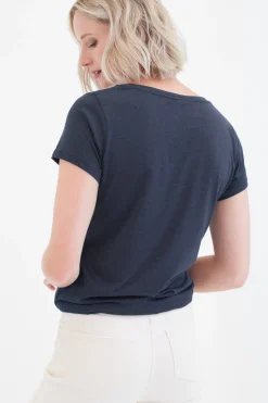 Flash Sale T-Shirt Nessa Bleu Marine Femme Tops Et T-Shirts