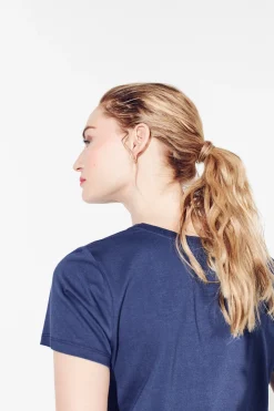 Flash Sale T-Shirt Nessa Bleu Marine Femme Tops Et T-Shirts