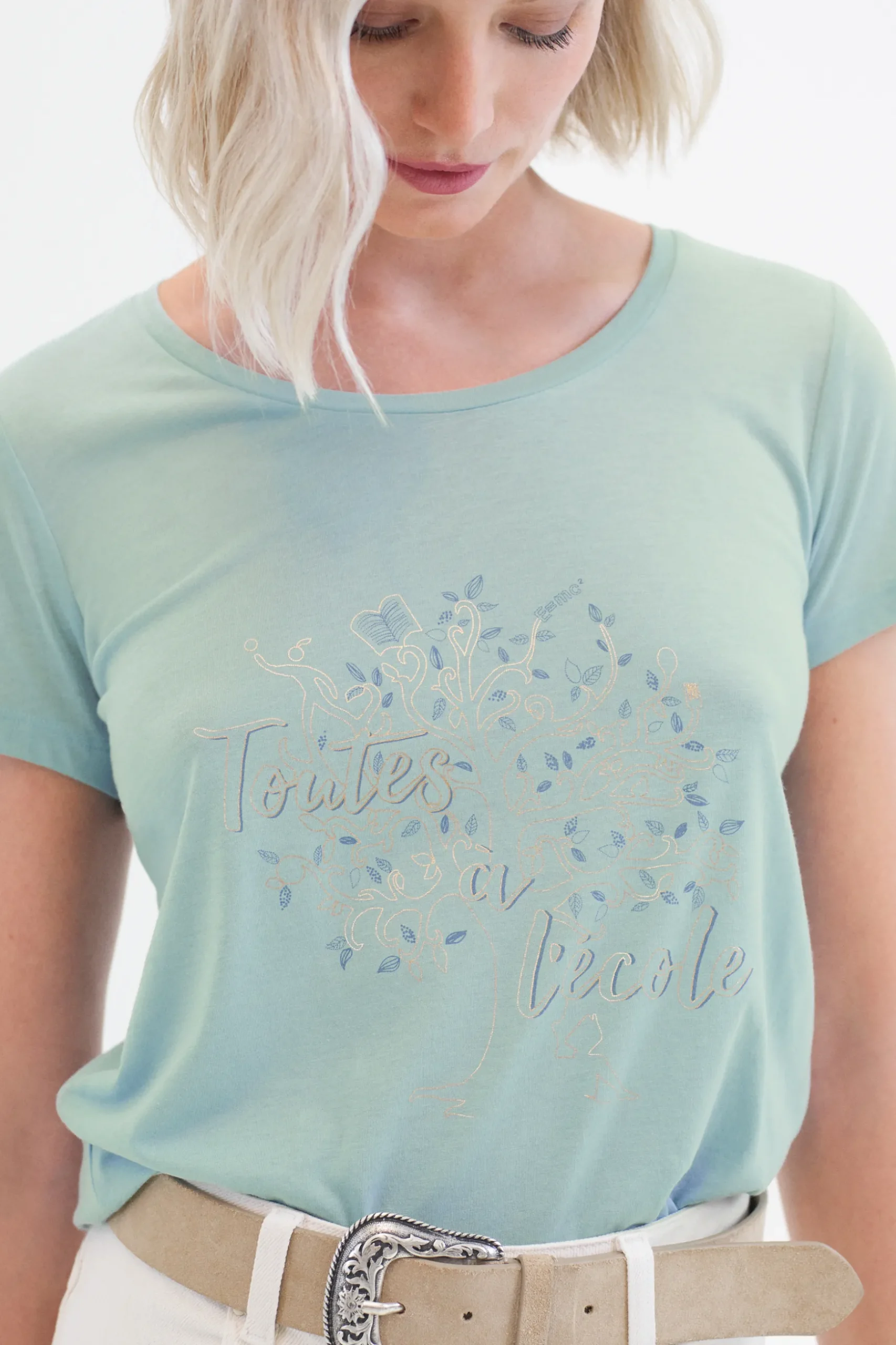 Best T-Shirt Nessa Vert Clair Femme Tops Et T-Shirts