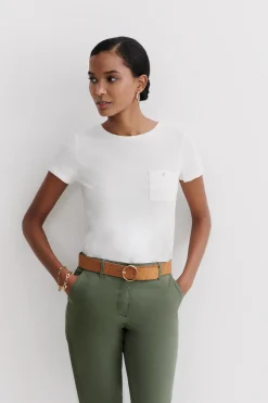 Store T-Shirt Ninon Ivoire Femme Tops Et T-Shirts