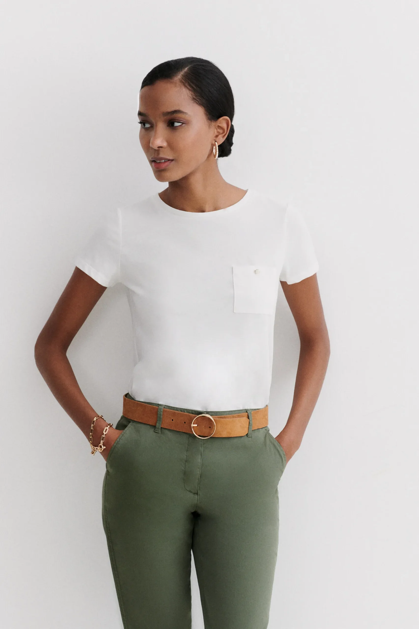 Store T-Shirt Ninon Ivoire Femme Tops Et T-Shirts