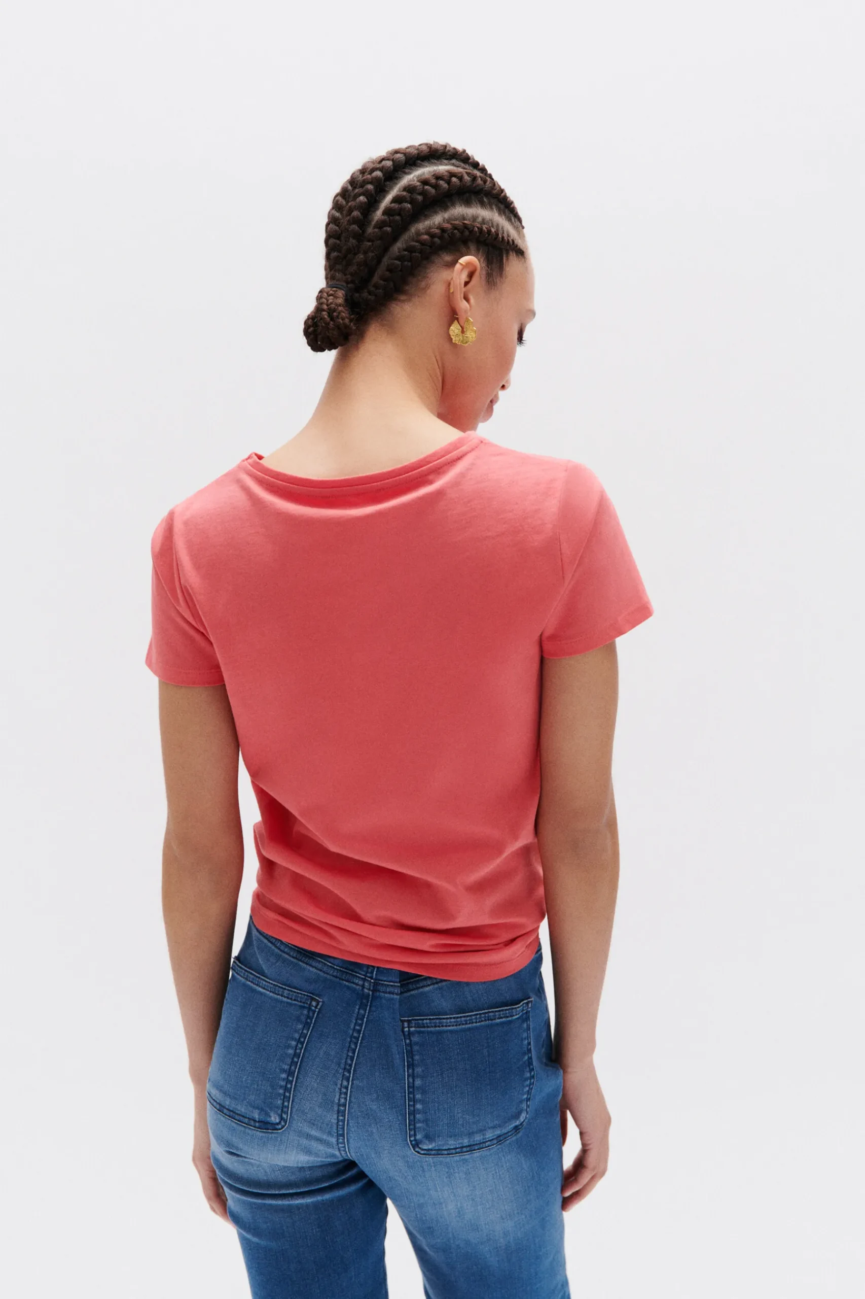 Best Sale T-Shirt Ninon Rose Corail Femme Tops Et T-Shirts