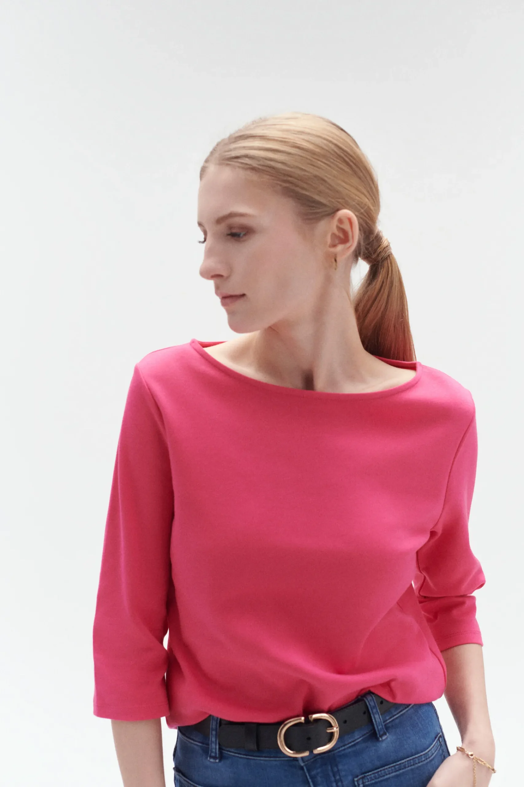 Clearance T-Shirt Olympe Rose Fushia Femme Tops Et T-Shirts
