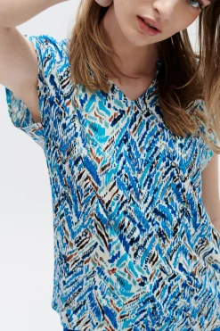 Best Sale Tshirt Taele Bleu Femme Tops Et T-Shirts