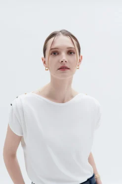 Store T-Shirt Talissa Ivoire Femme Tops Et T-Shirts