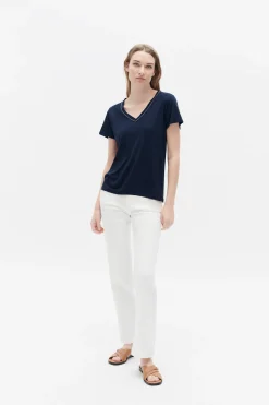 Outlet T-Shirt Taylor Bleu Marine Femme Tops Et T-Shirts