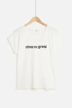 Fashion Tshirt Tolivia Blanc Femme Tops Et T-Shirts