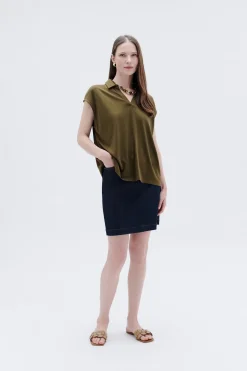 Cheap T-Shirt Tonata Vert Olive Femme Tops Et T-Shirts