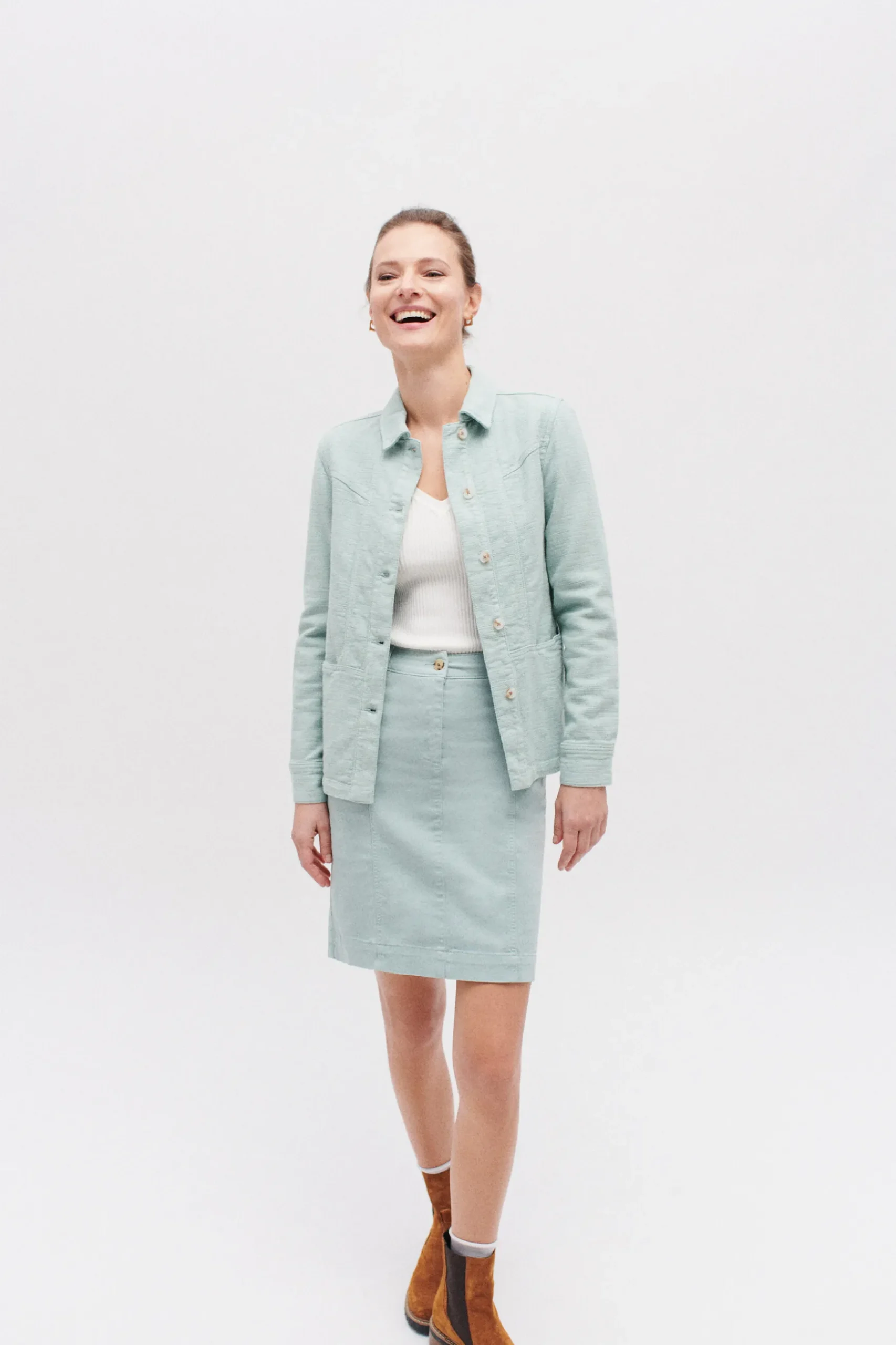 Outlet Veste Lauryn Vert Menthe Femme Vestes