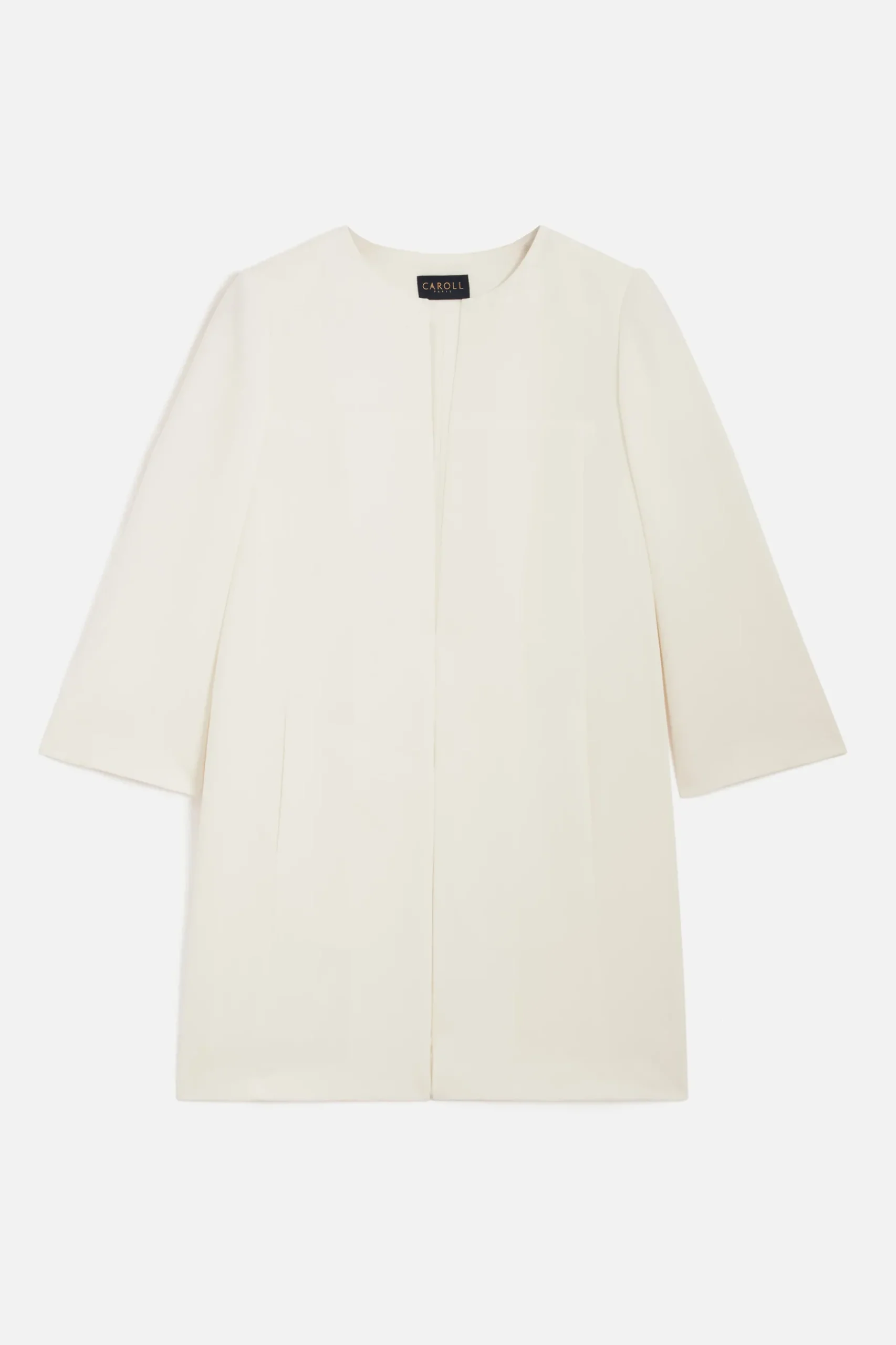 Flash Sale Veste Longueur Midi Et Coupe Structuree. Ivoire Femme Manteaux
