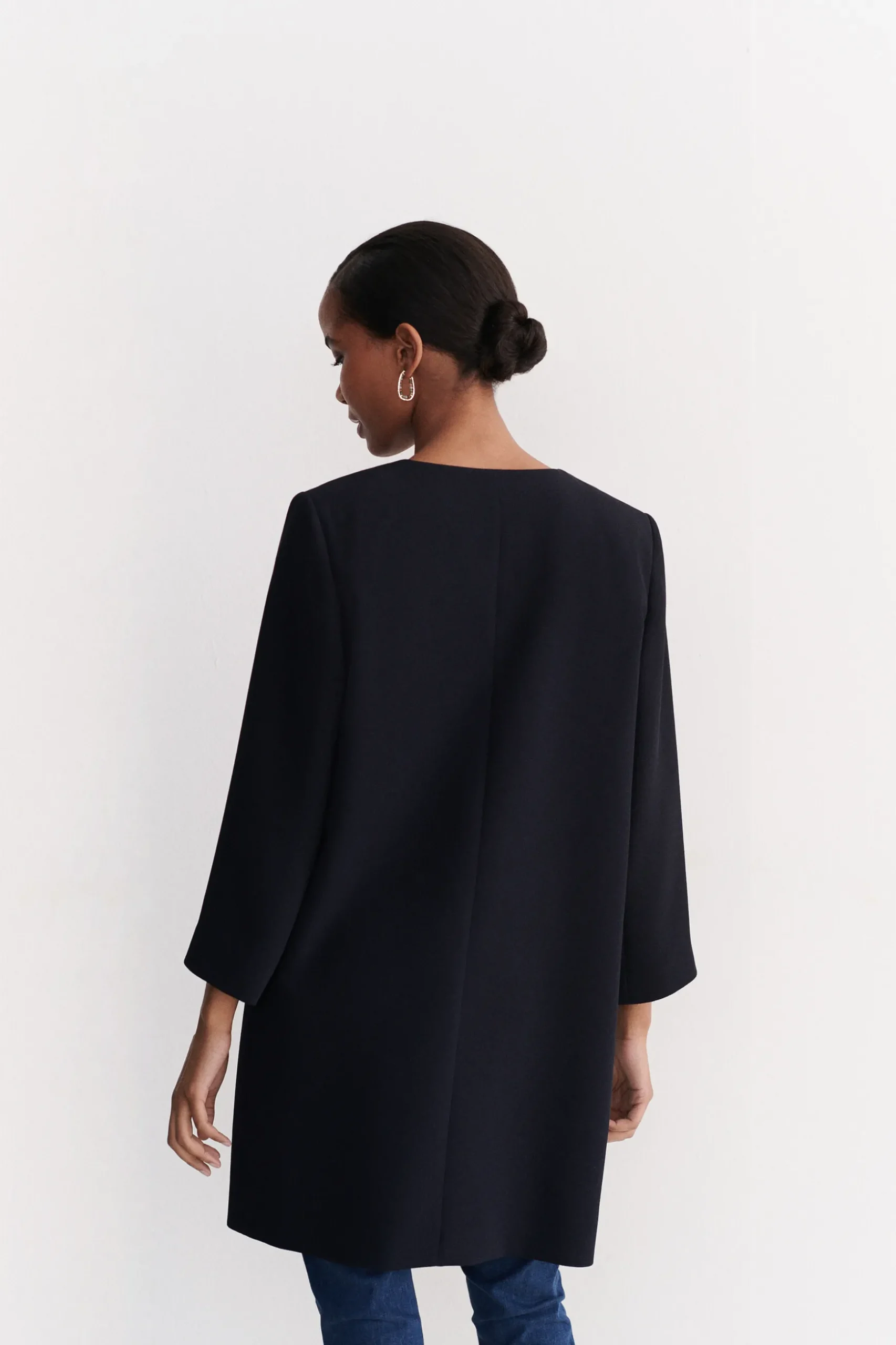 Best Sale Veste Longueur Midi Et Coupe Structuree. Femme Manteaux