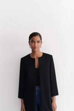 Best Sale Veste Longueur Midi Et Coupe Structuree. Femme Manteaux