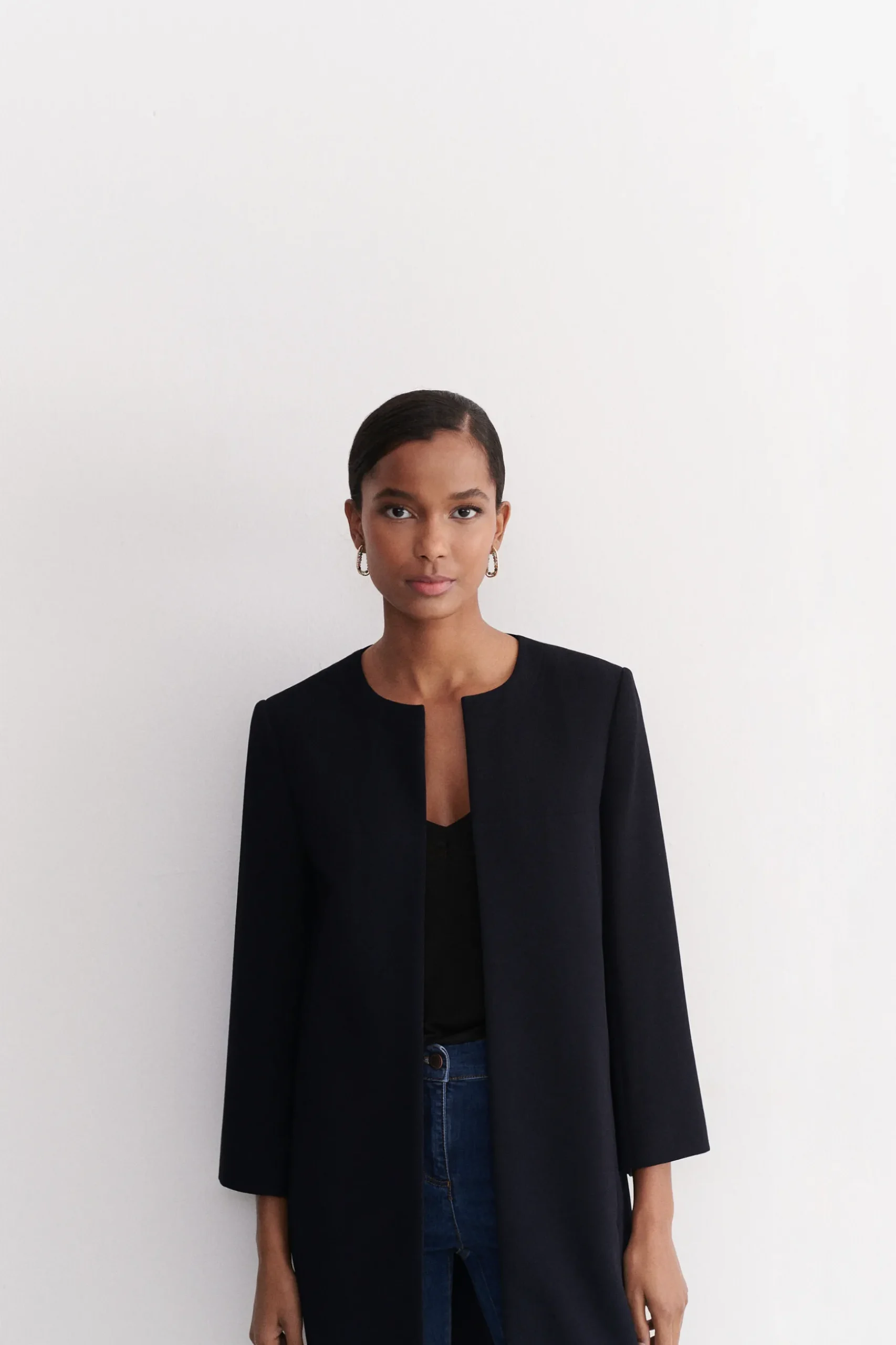 Best Sale Veste Longueur Midi Et Coupe Structuree. Femme Manteaux