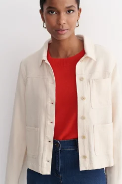 Cheap Veste Minata Ecru Femme Vestes