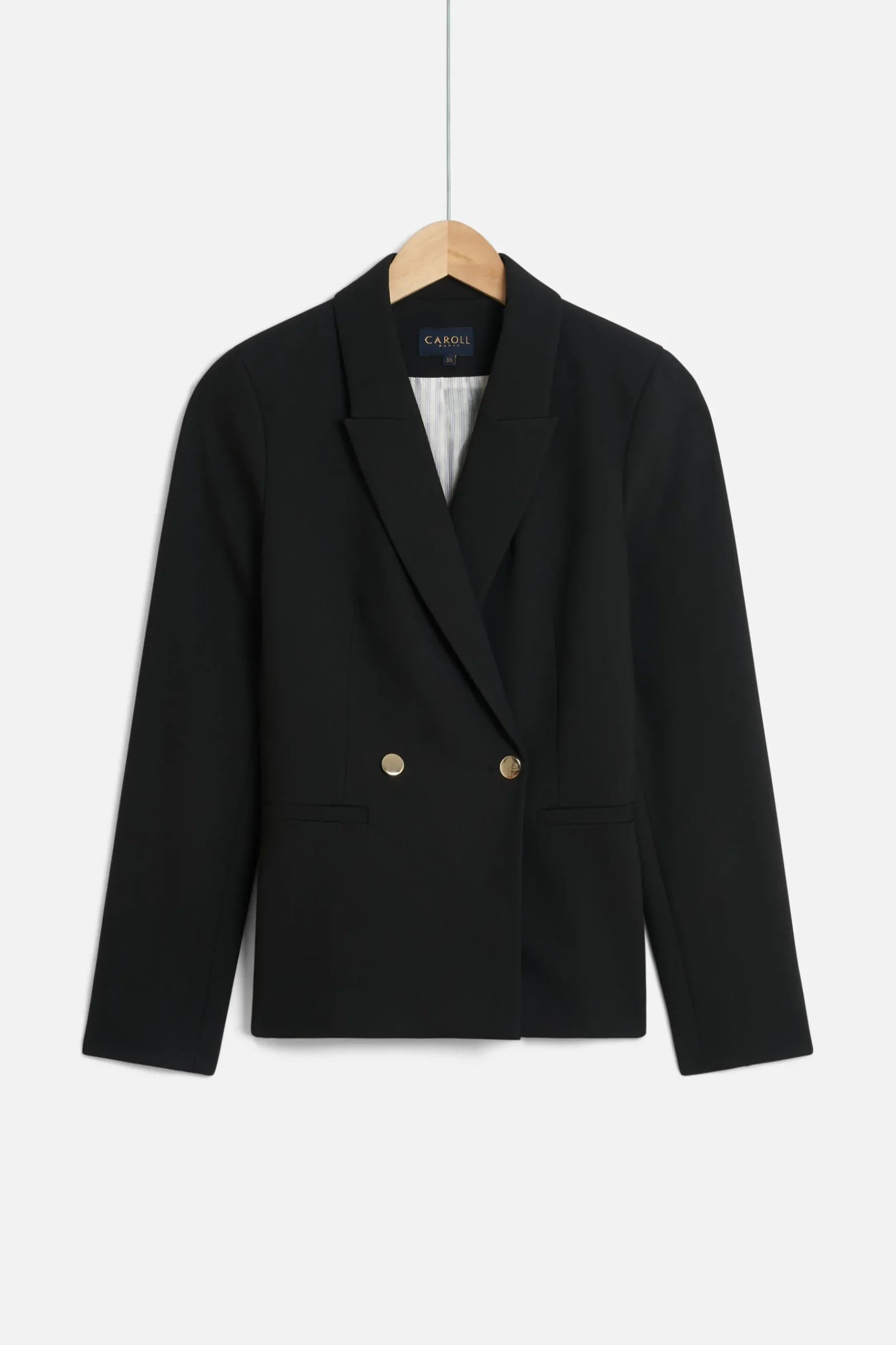 Cheap Veste Octavie Double Boutonnage Noir Femme Blazers