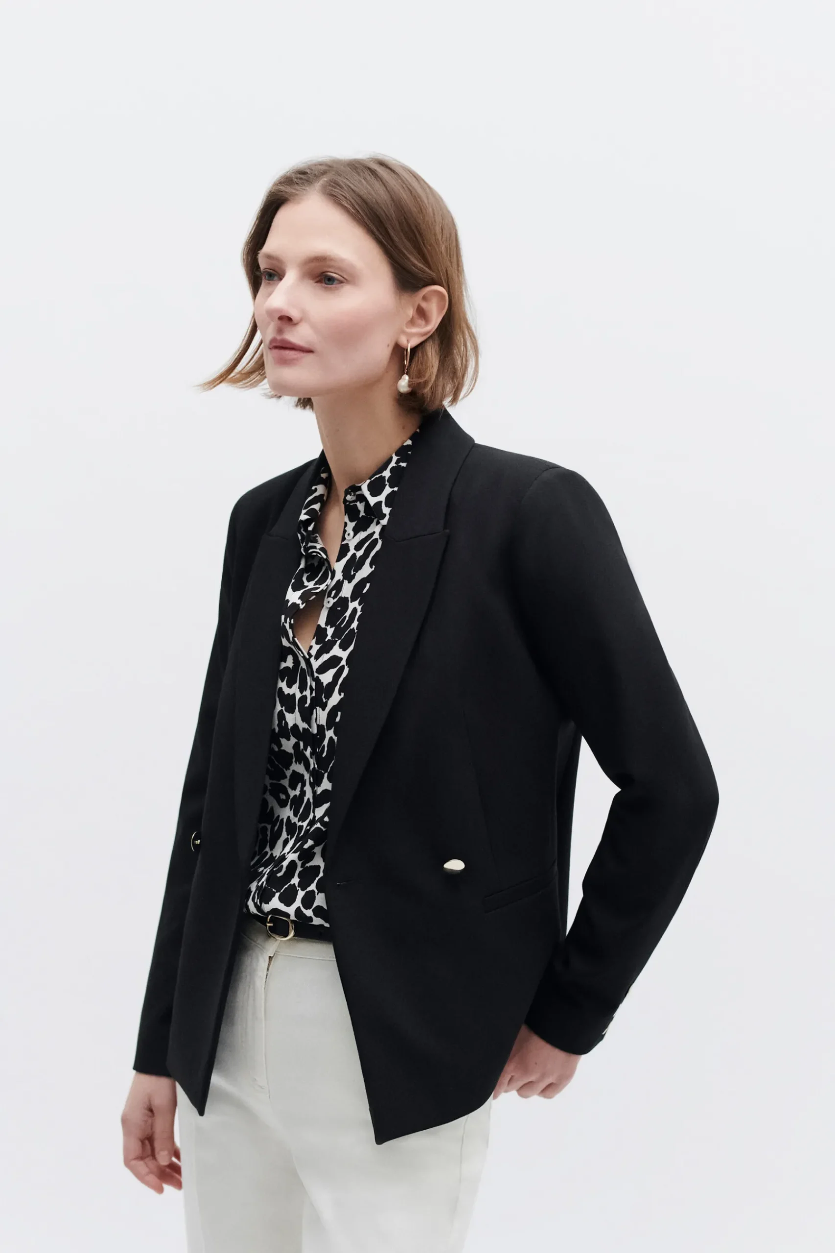 Cheap Veste Octavie Double Boutonnage Noir Femme Blazers